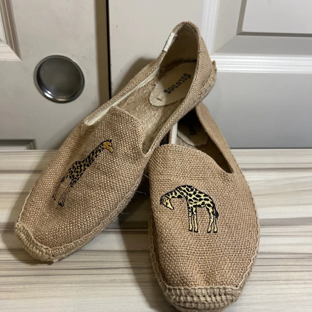 SOLUDOS Giraffe Espadrille Flat, Women's Size‎ 8.5